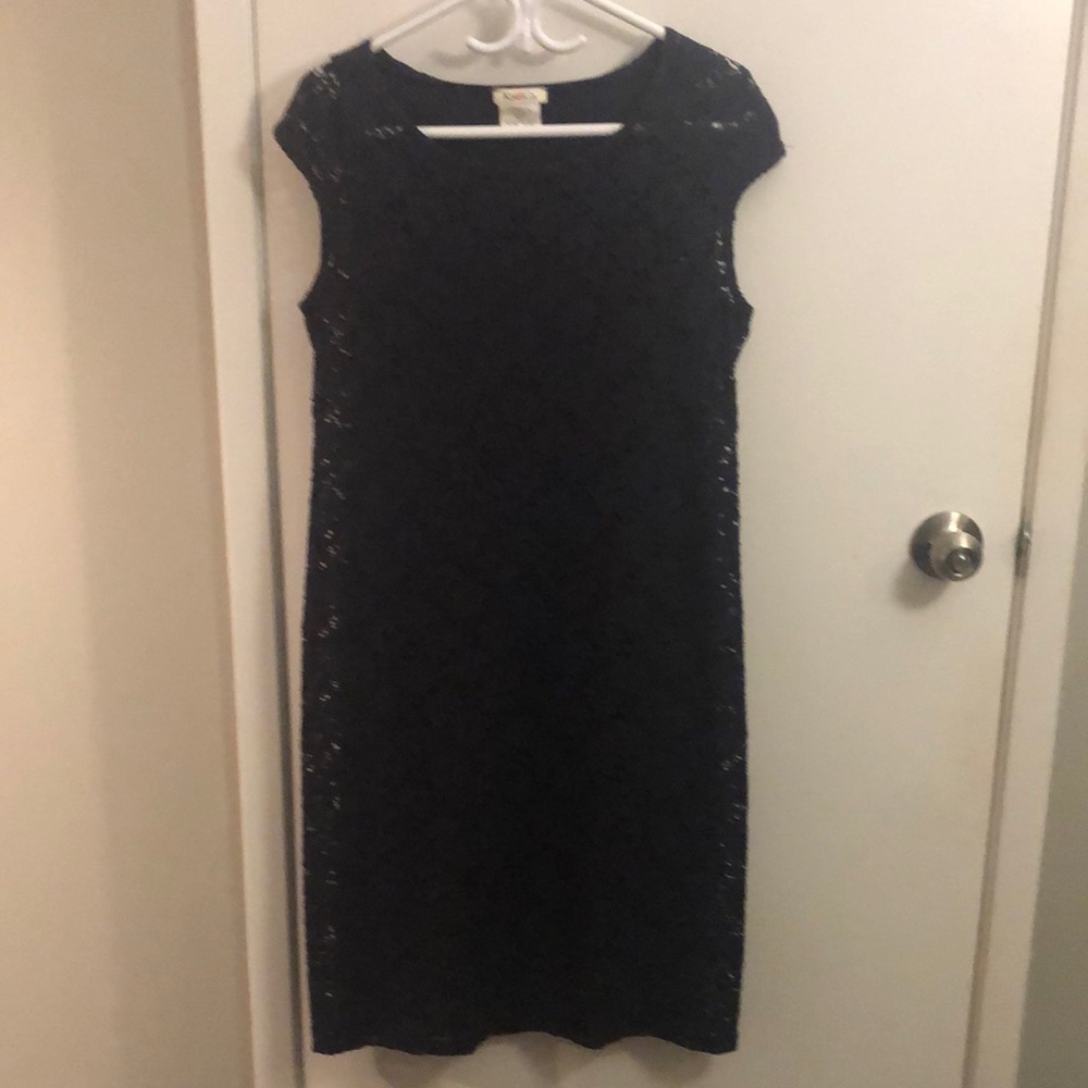 Kim and Co blue lace short sleeve dress. Size small. Never worn